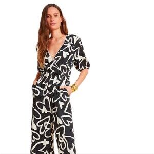 Black and White Heart Print jumpsuit